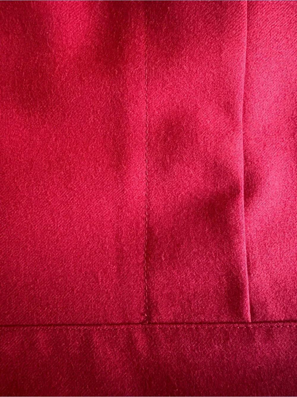 Vintage Beautiful and High Quality Red Wool Pencil Skirt